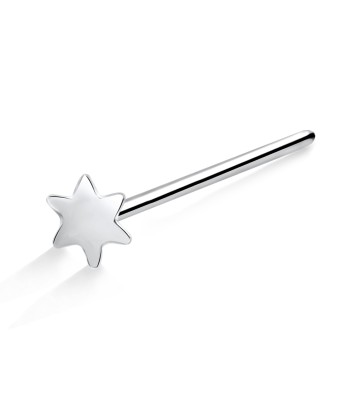 Star Silver Straight Nose Stud NSKA-98